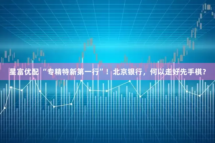 星富优配 “专精特新第一行”！北京银行，何以走好先手棋？